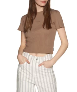 Afends Juliette Rib Womens Short Sleeve T-Shirt