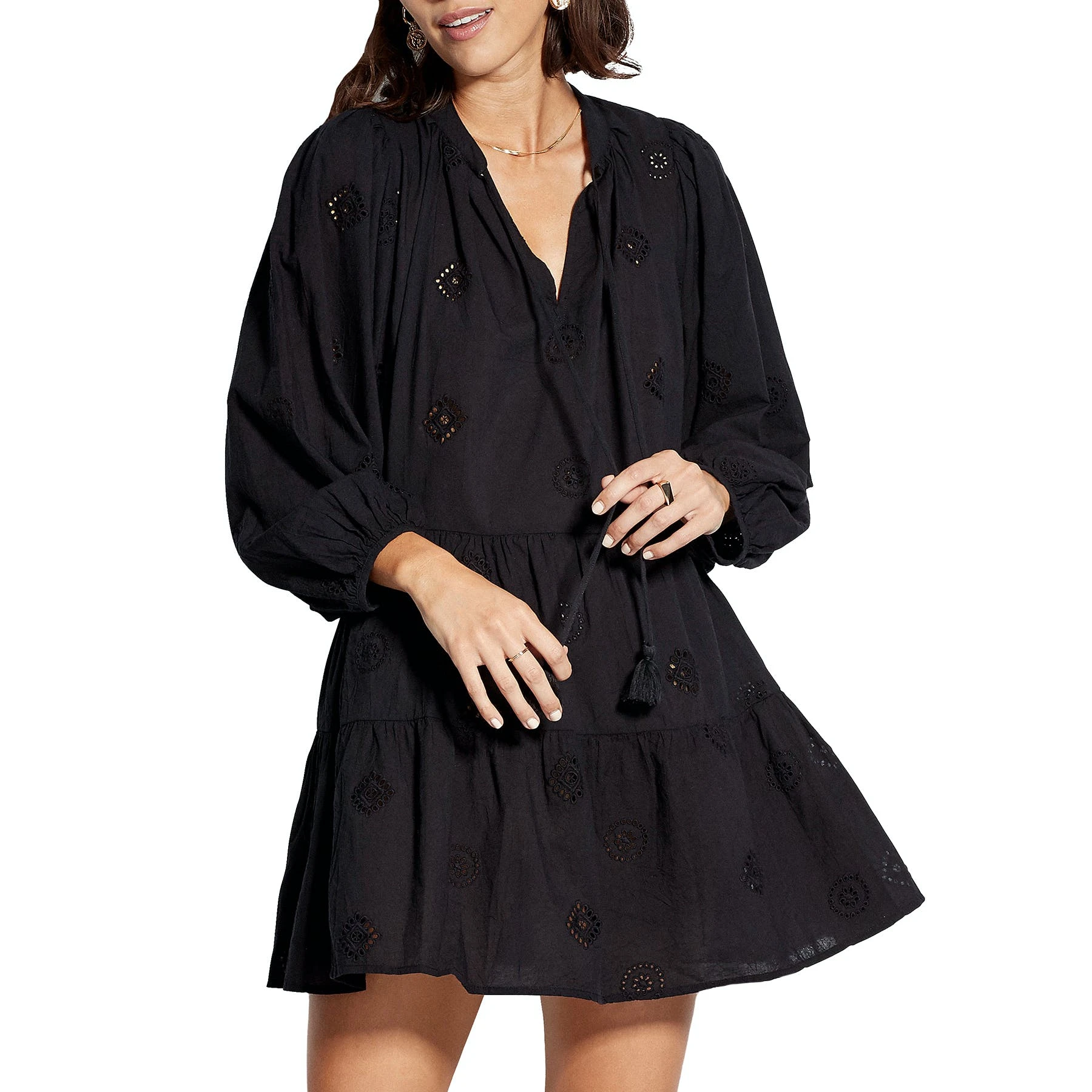 Seafolly Beach Embroidery Tiered Kaftan