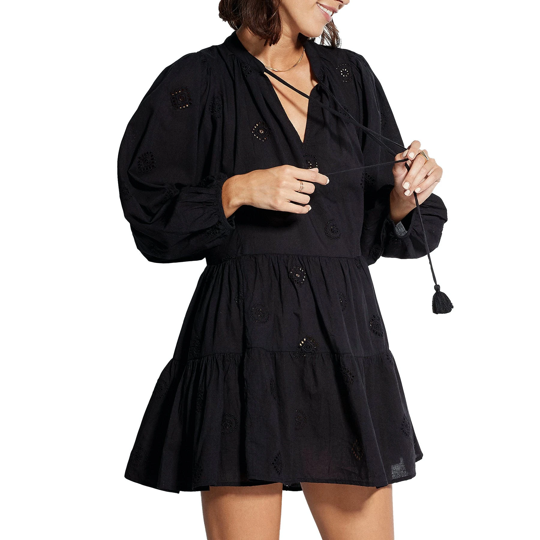 Seafolly Beach Embroidery Tiered Kaftan - Image 3
