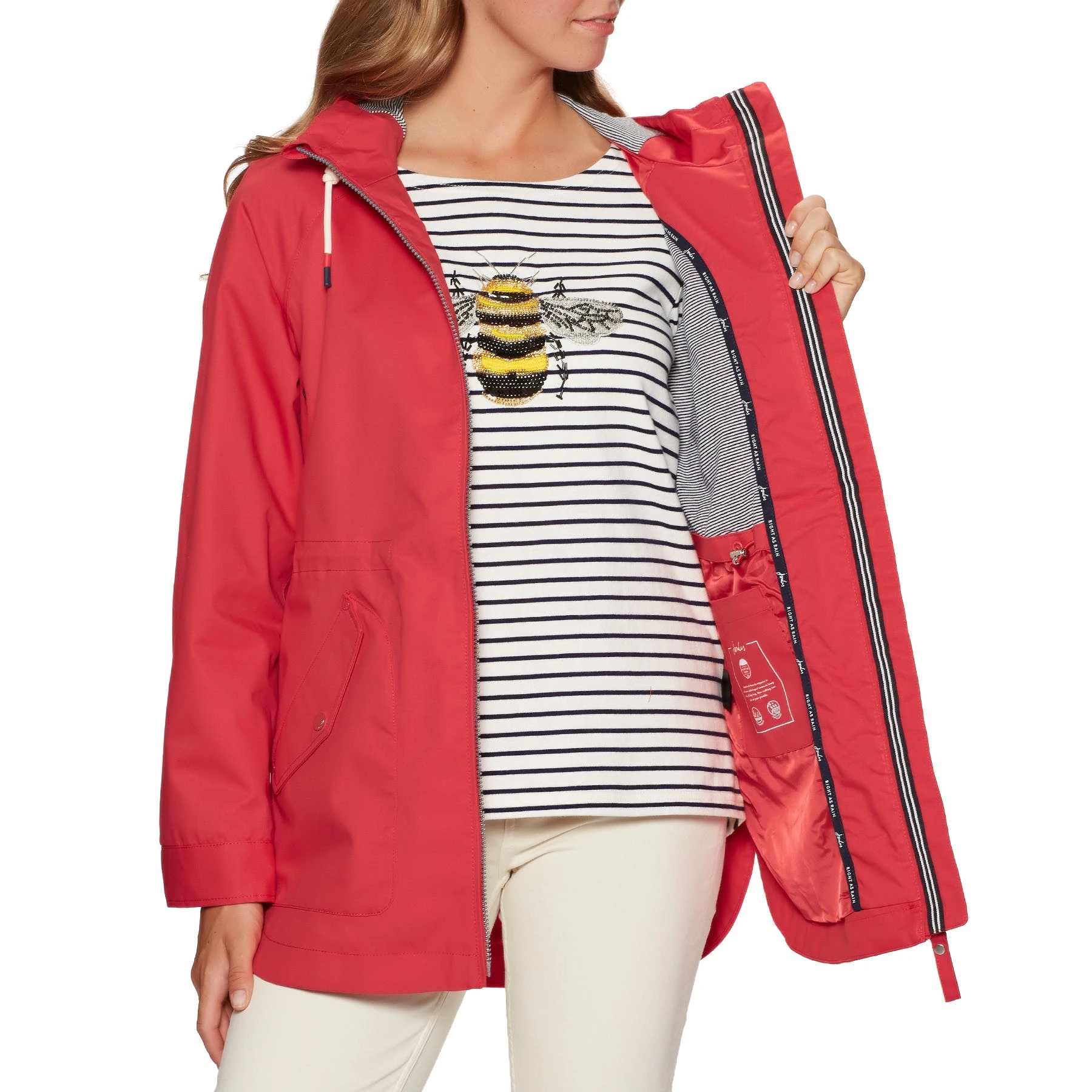 Joules Shoreside Coastal Womens Waterproof Jacket - Image 4
