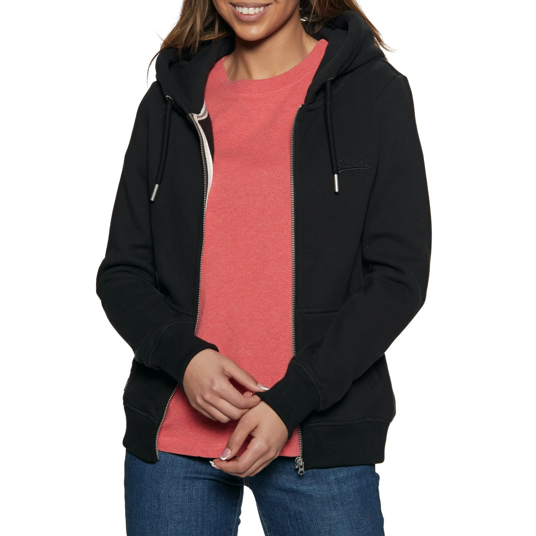 Superdry Vintage Logo Embroidered Womens Zip Hoodie - Image 2