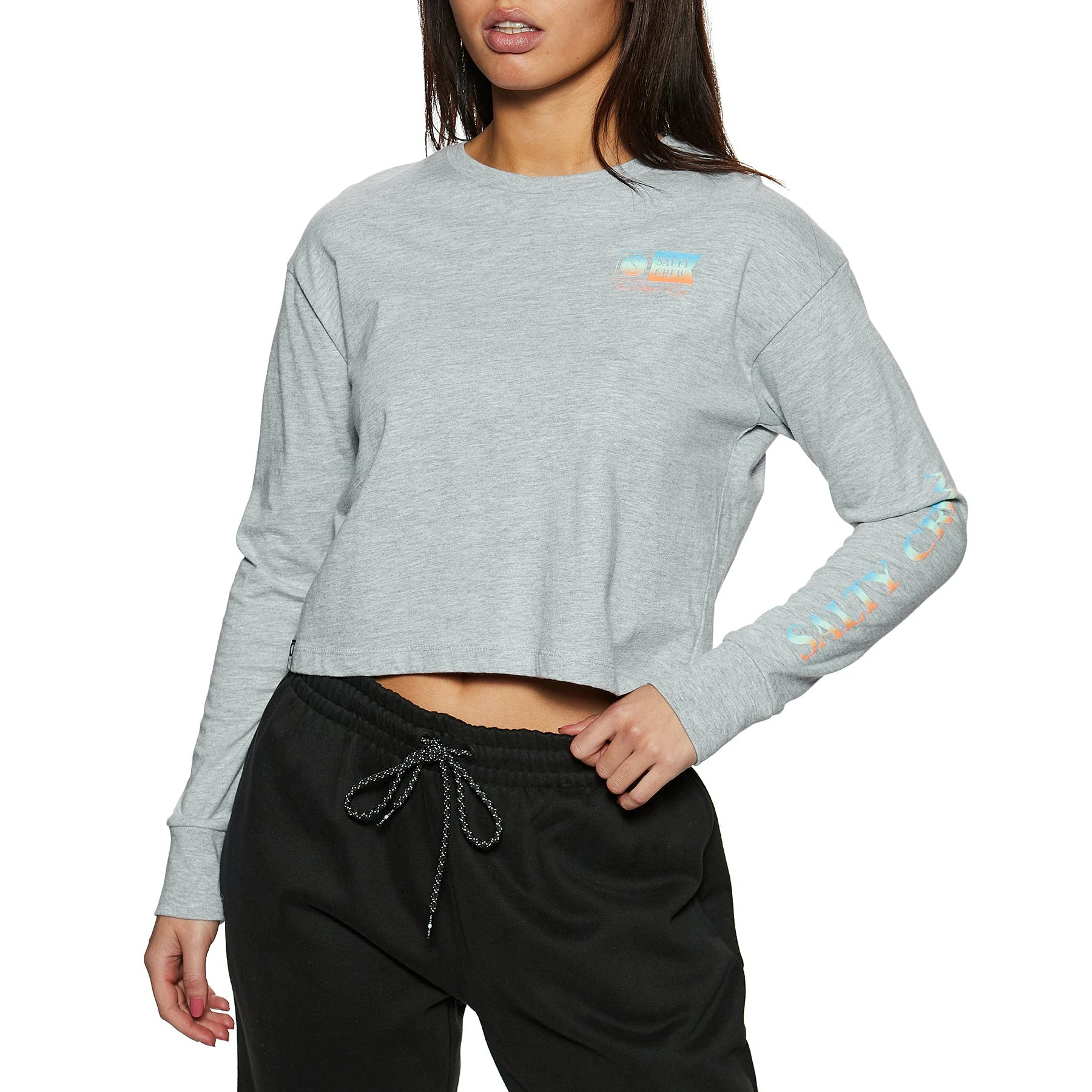 Salty Crew Alpha Gradient Crop Womens Long Sleeve T-Shirt - Image 2