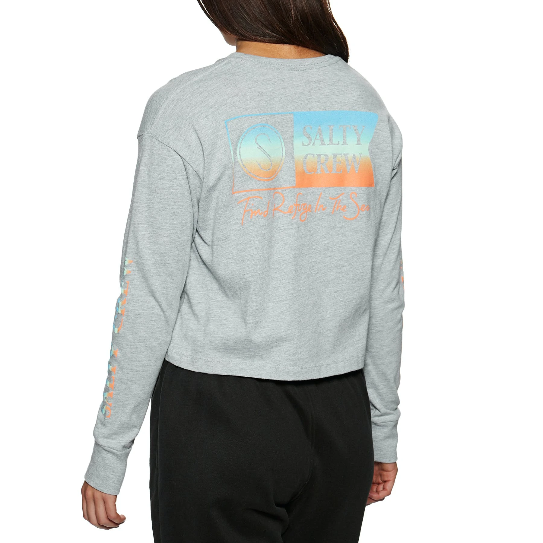 Salty Crew Alpha Gradient Crop Womens Long Sleeve T-Shirt