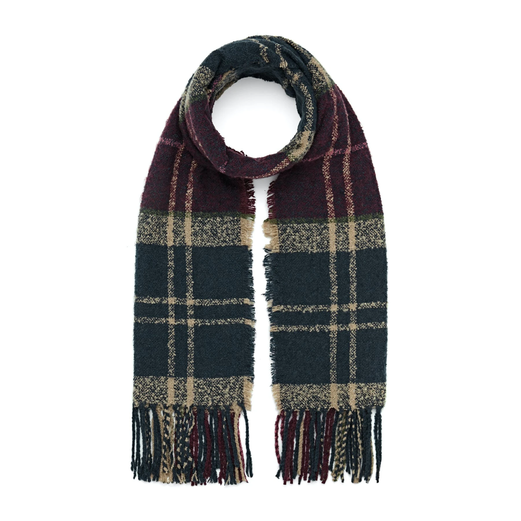 Barbour Boucle Tartan Womens Scarf - Image 2