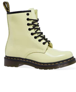 Dr. Martens Dr Martens 1460 W 8 Eyelet Boot Toile Cream Patent Lamper Womens Boots