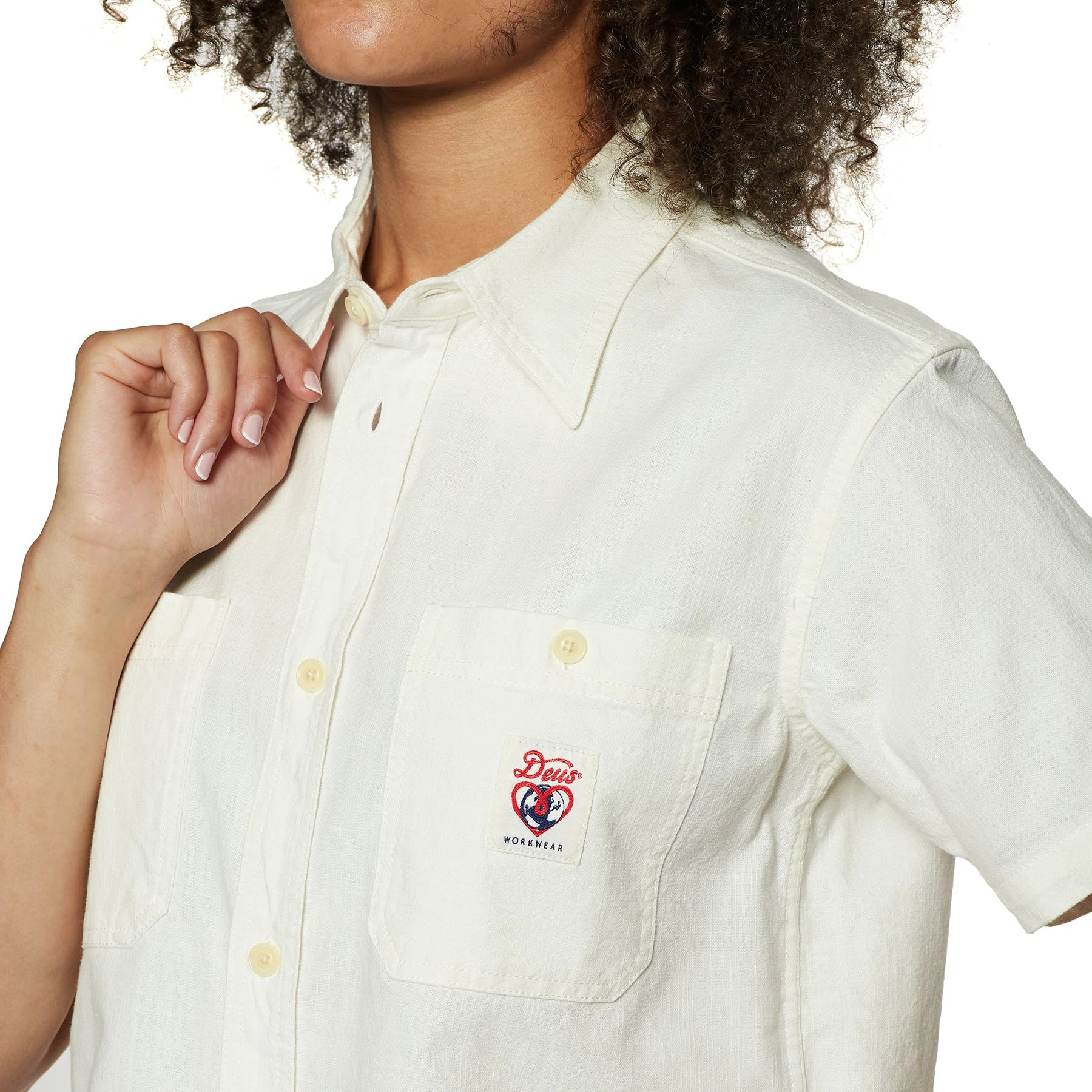 Deus Ex Machina Work Shirt Womens Short Sleeve Shirt - Image 3