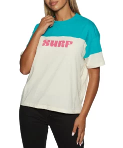Rip Curl Women + Waves Surf Ringer Womens Short Sleeve T-Shirt