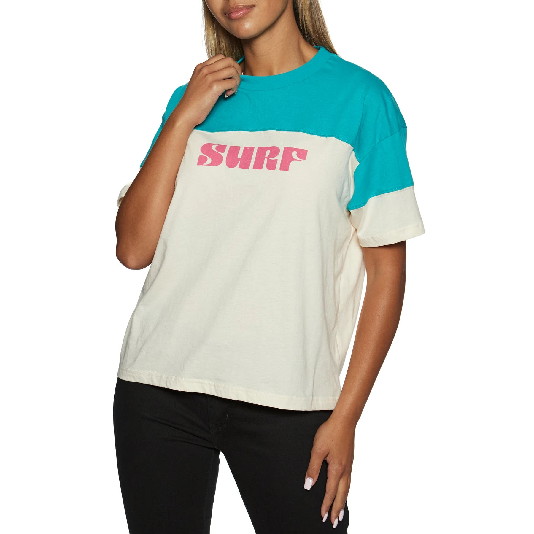 Rip Curl Women + Waves Surf Ringer Womens Short Sleeve T-Shirt