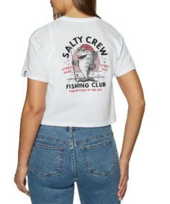 Salty Crew Fishing Club Skimmer Womens Short Sleeve T-Shirt