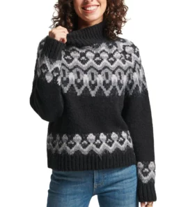 Superdry Vintage Slouchy Fairisle Knit Womens Sweater