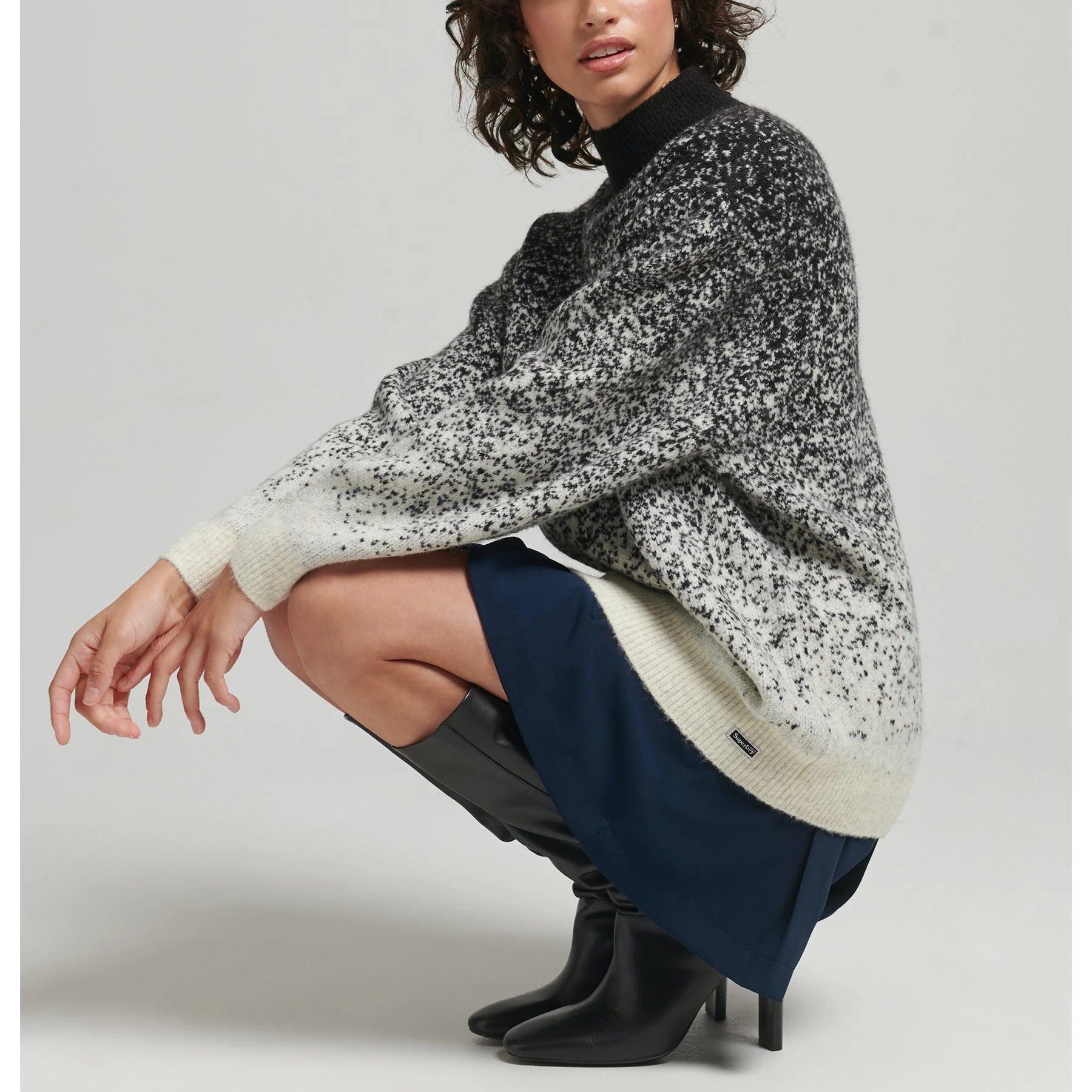 Superdry Vintage Gradient Mock Neck Womens Sweater - Image 5