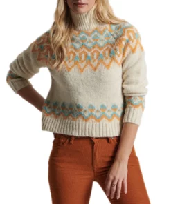 Superdry Vintage Slouchy Fairisle Knit Womens Sweater
