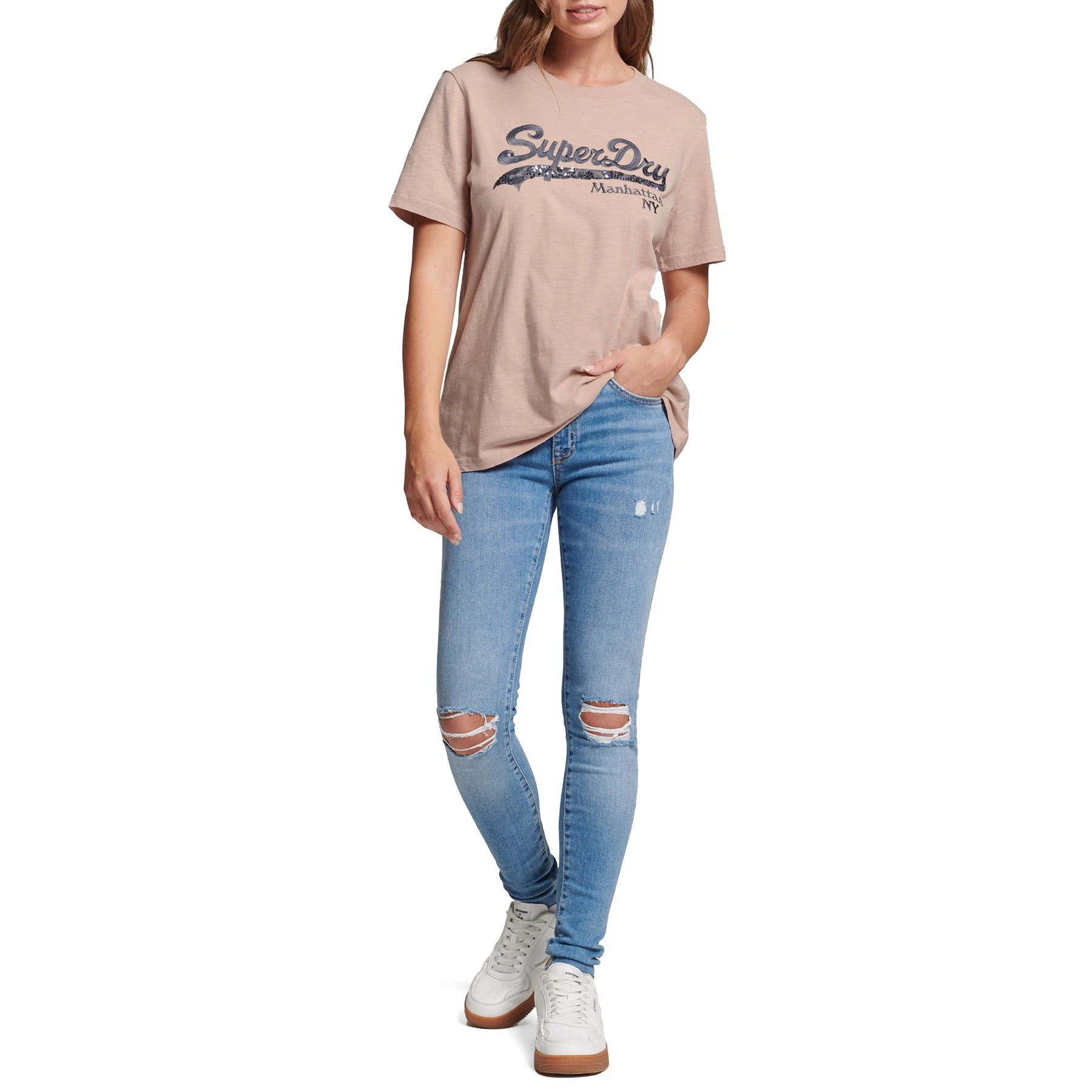 Superdry Vintage Logo Borough Womens Short Sleeve T-Shirt - Image 4
