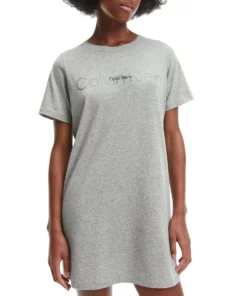 Calvin Klein Embossed Icon Lounge Short Sleeve Shirt Womens Nightwear