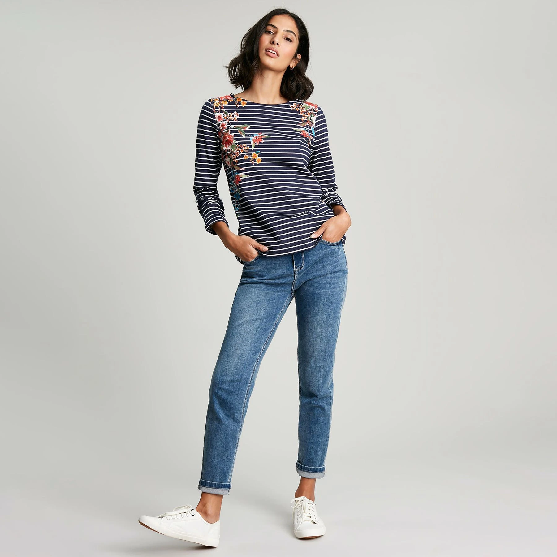 Joules Harbour Print Womens Long Sleeve T-Shirt - Image 6