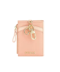 Guess Korttikotelo Avaimenperällä Lohenpunainen