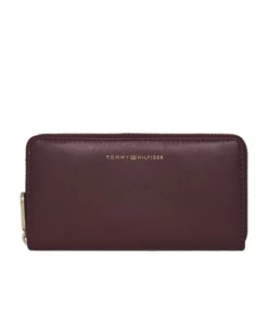 Tommy Hilfiger Soft Turnlock Viininpunainen Nahkalompakko