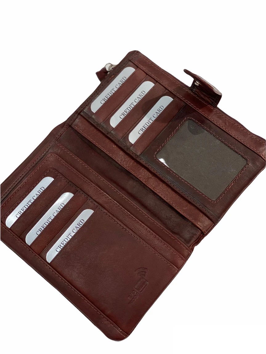 Nabo Iso Ruskea Lompakko RFID - Image 3