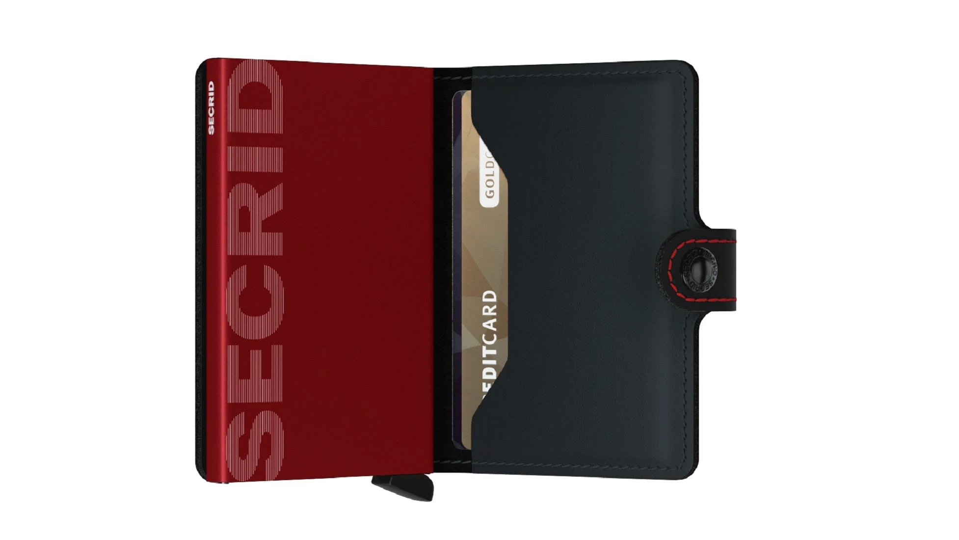 Secrid Miniwallet Matte Black & Red - Image 2