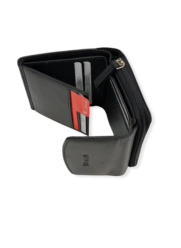 Starling Pieni Naisten Nahkalompakko Musta RFID - Image 2