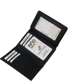 Starling Keskikokoinen Naisten Nahkalompakko Musta RFID